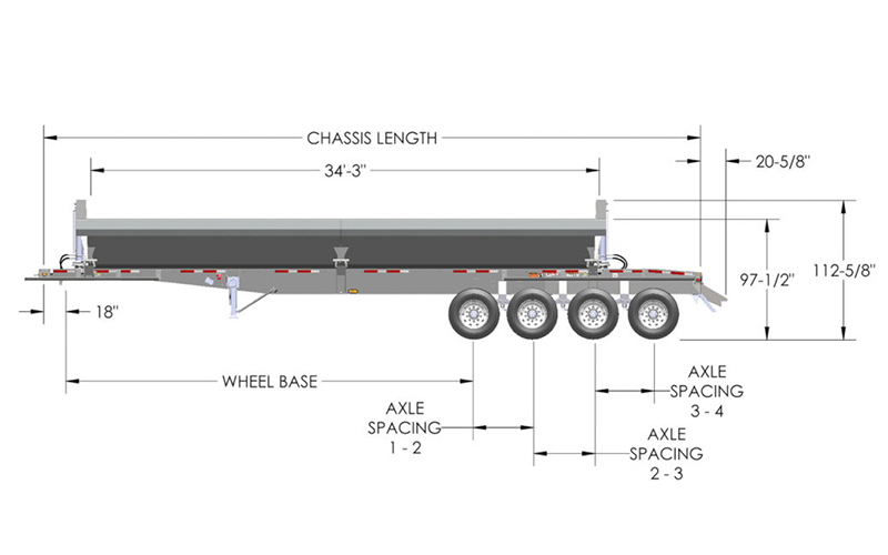 DEMCO 47' Quad Axle Side Dump - Air Ride (Rear Lift) DEMCO 47' Quad Axle Side Dump - Air Ride (Rear Lift) - image 1 of 3
